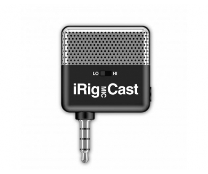 IK MULTIMEDIA IRIG MIC CAST РЕПОРТЕРСКИЙ УЛЬТРА КОМПАКТНЫЙ МИКРОФОН ДЛЯ ПОДКАСТА К IPHONE, IPAD, IPOD TOUCH